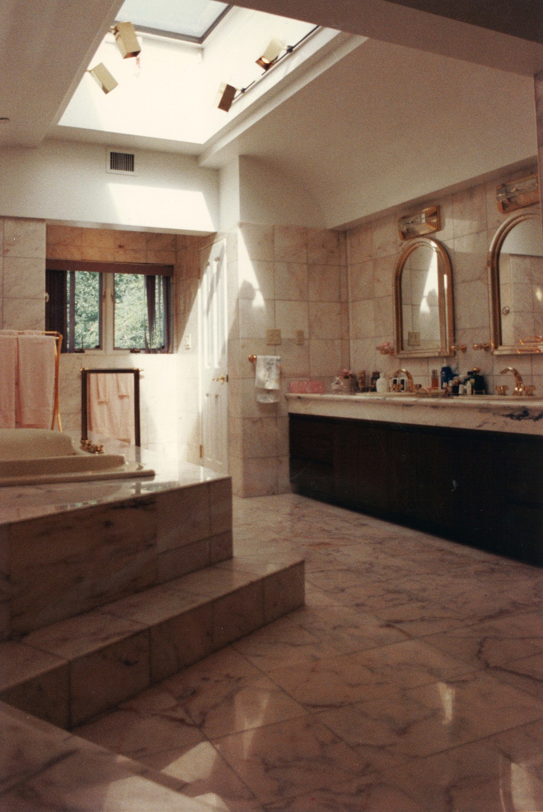 Interior design of added master bathroom.
