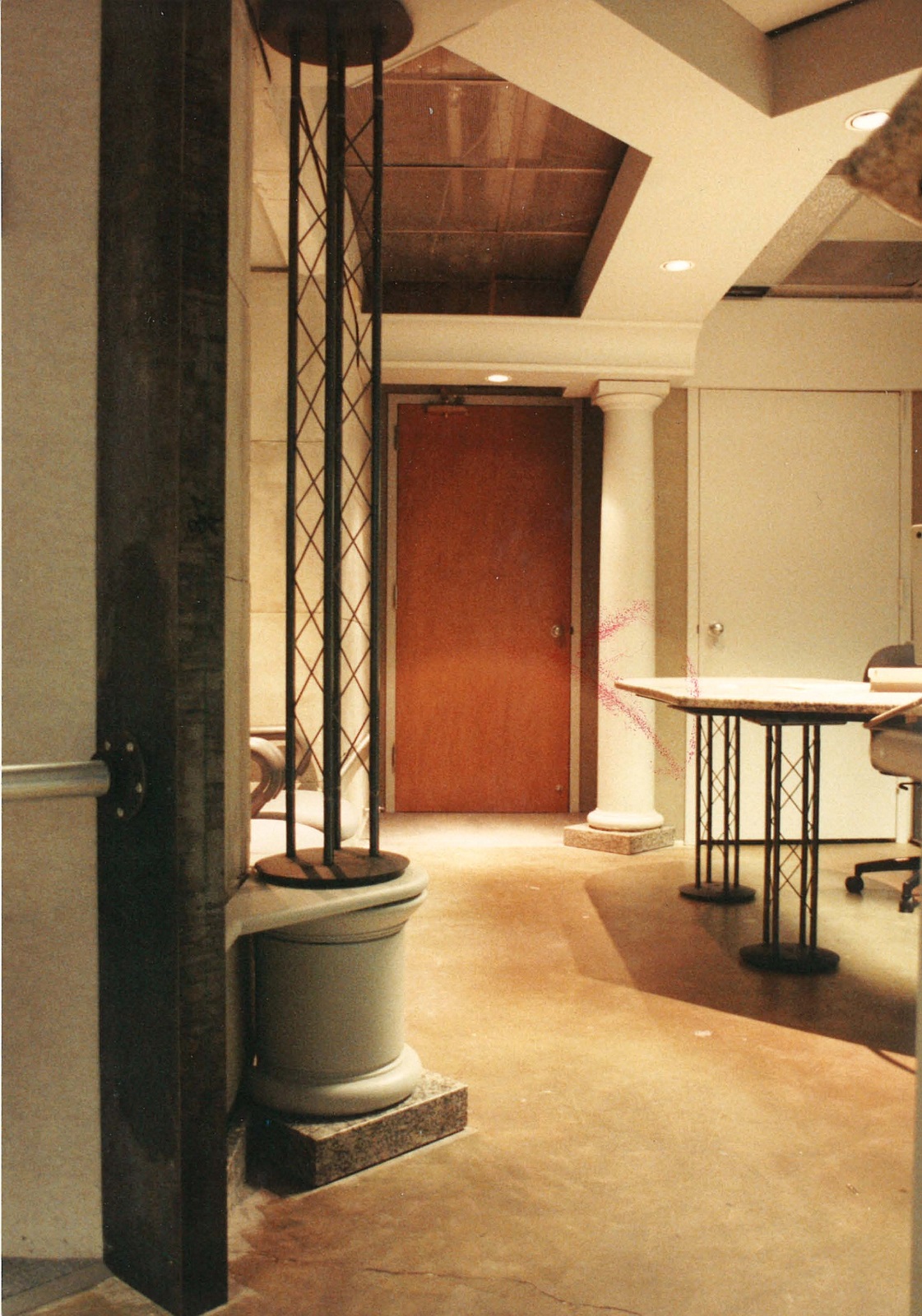 Office design front desk entry area.