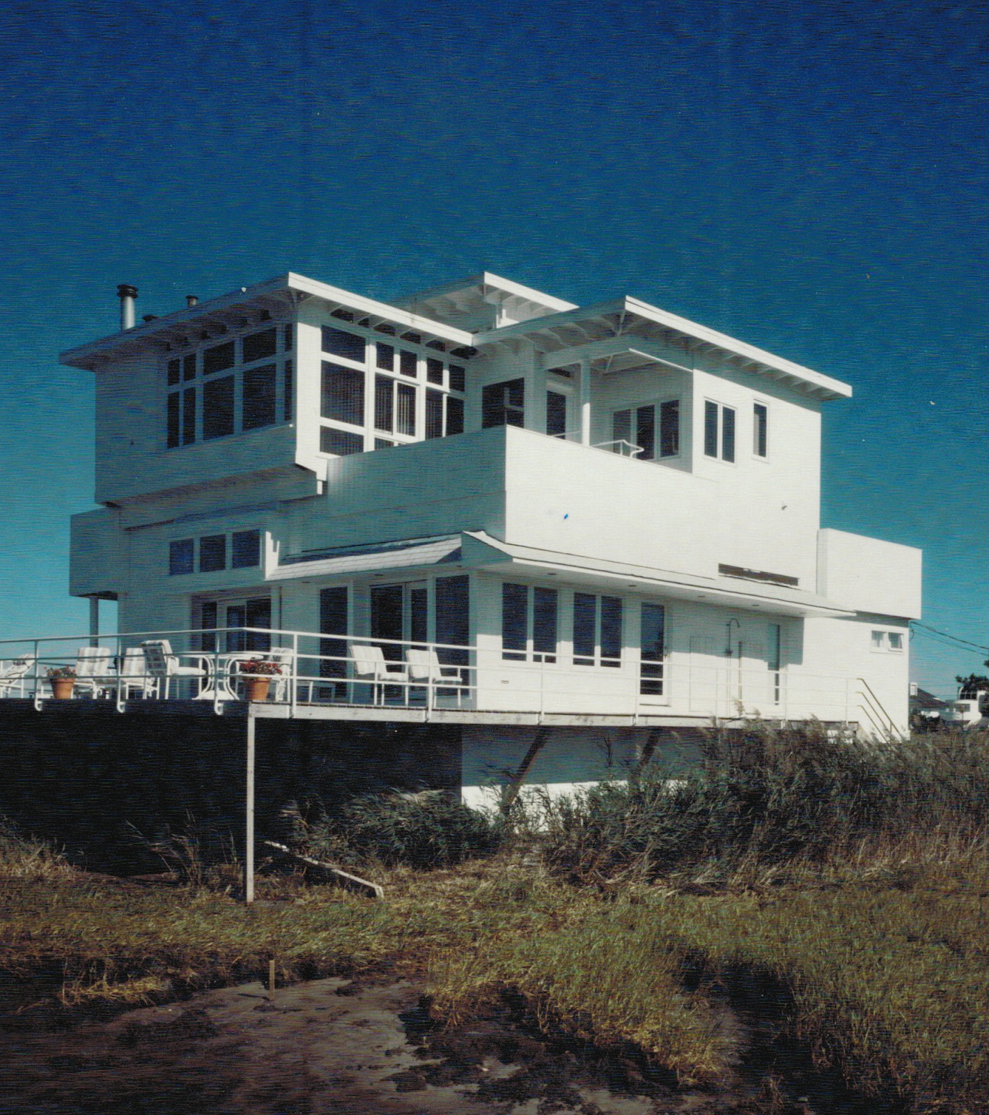 View from water of back of house.